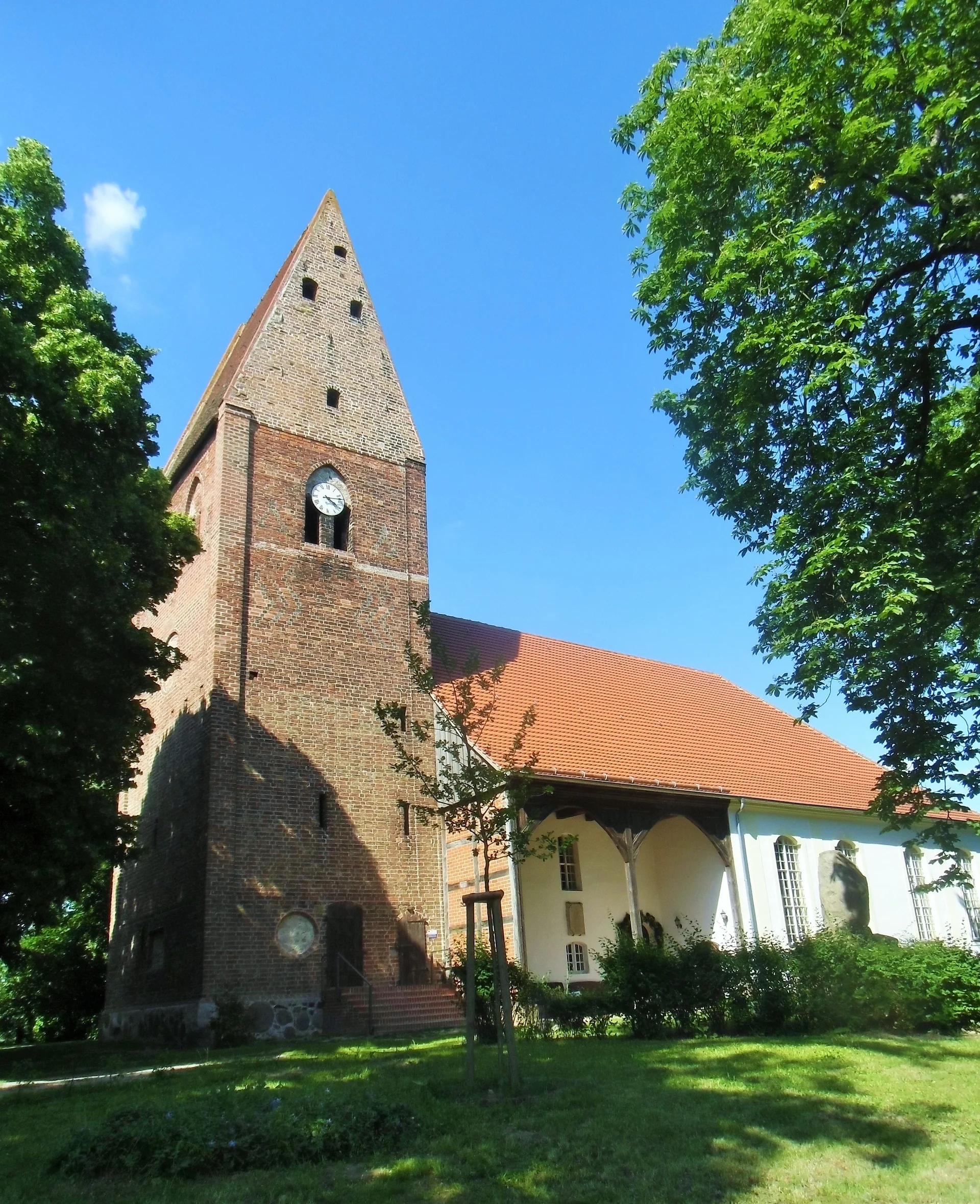 Village church Pessin - cultural site in Brandenburg, Germany