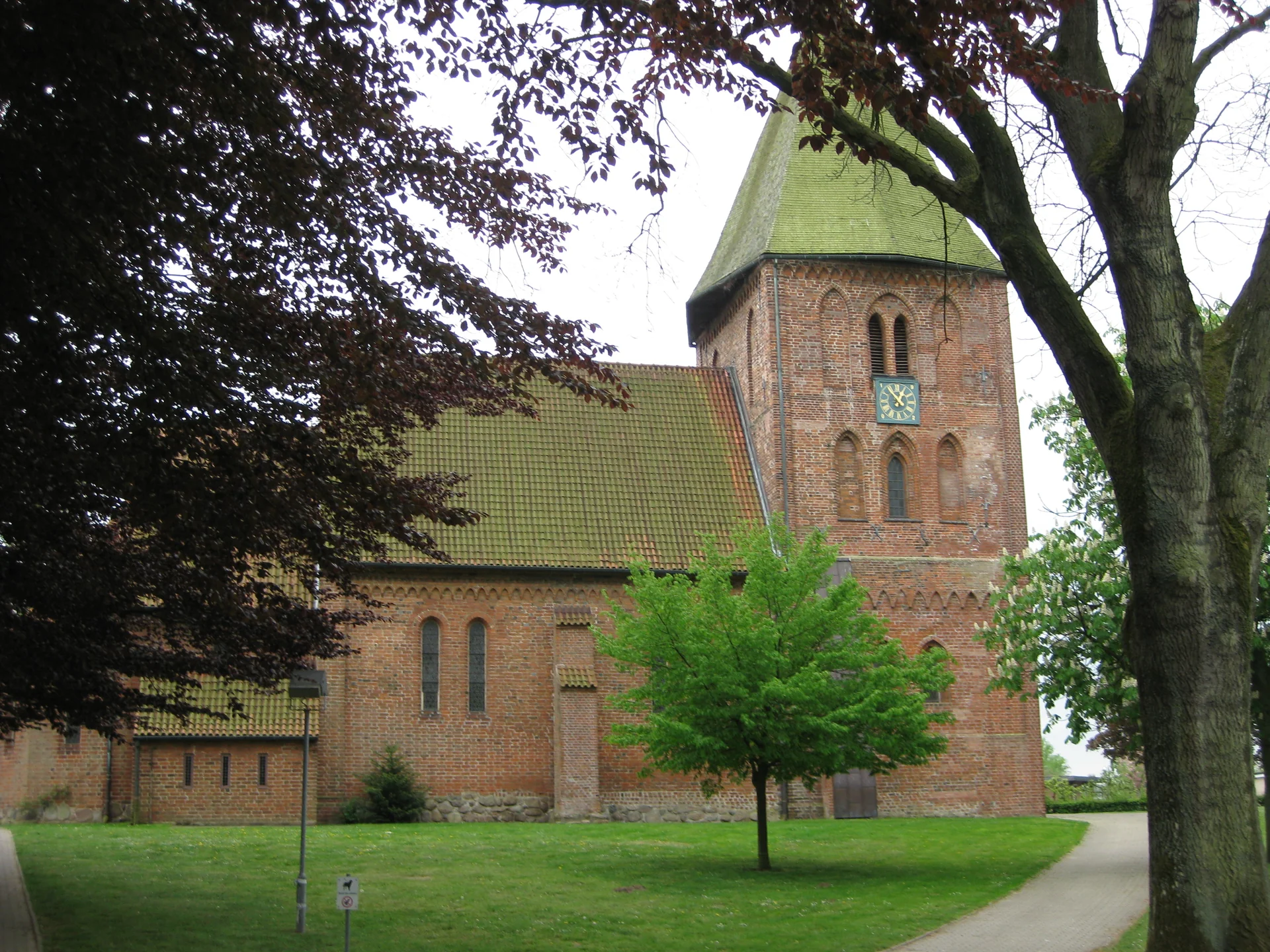 Village church Zarpen - cultural site in Schleswig-Holstein, Germany